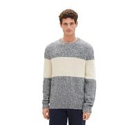 Tom Tailor STRUCTURED KNIT M Beige Navy multi structure 32725 (838598) Mehrfarbig M