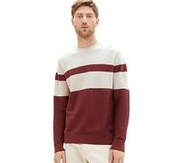 TOM TAILOR Herren Colourblock Strick-Pullover aus Baumwolle