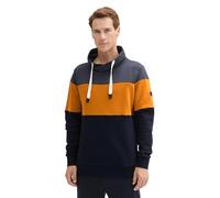 TOM TAILOR Herren Colourblock Sweatshirt mit hohem Kragen, 19024 - Sky Captain Blue White Melange, M