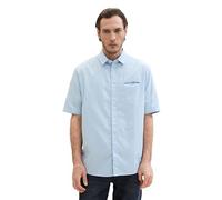 TOM TAILOR Herren Comfort Fit Hemd mit Struktur, blue colored dots structure, XL