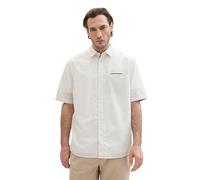 TOM TAILOR Herren Comfort Fit Hemd mit Struktur, white colored dots structure, L