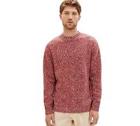 TOM TAILOR Herren Comfort Fit Mouliné Strick-Pullover