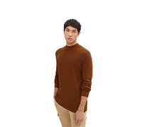 TOM TAILOR Herren Cosy Rollkragenpullover 1032289, 30313 - Equestrian Brown Melange, XL