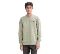 TOM TAILOR Herren Crewneck Sweatshirt aus Baumwolle, 15615 - Prairie Grass Green, XXXL