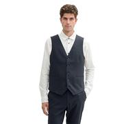 TOM TAILOR Herren Dobby Anzugsweste mit Stretch-Anteil, 36780 - Navy Blue Structure, 50