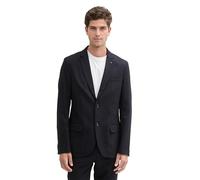 TOM TAILOR Herren Dobby Sakko mit Stretch-Anteil, 29999 - Black, 48