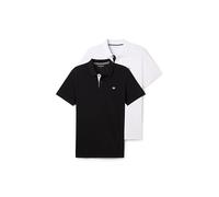 TOM TAILOR Herren 1044879 Doppelpack Poloshirt Basic mit Logo Print, 20000-White, 56