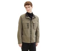 TOM TAILOR Herren Fieldjacke mit Brusttaschen aus Baumwolle, 32097 - Smokey Olive Green, L