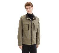 TOM TAILOR Herren Fieldjacke mit Brusttaschen aus Baumwolle, 32097 - Smokey Olive Green, M