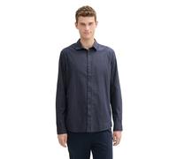 TOM TAILOR - Fitted Hemd aus Baumwolle blue structure XXL
