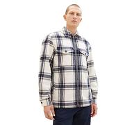 Tom Tailor Herren Flanell Karo-Jacke mit Teddyfell im Innenfutter 1037405