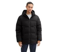TOM TAILOR Herren Gefütterte Winterjacke mit Abnehmbarer Kapuze,29999 - Black, S