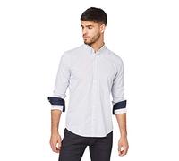TOM TAILOR Herren Gemustertes Hemd 1013526, 19539 - Light Blue Geometrical Design, M