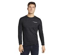 TOM TAILOR Herren Gemustertes Langarmshirt 1023213, 29999 - Black, XL
