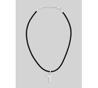 TOM TAILOR Herren Halskette mit Kreuz Anhänger aus Edelstahl silber, silber, Kreuz, Gr. ONESIZE