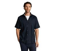 Tom Tailor Kurzarmhemd Regular Fit – 55% Leinen, 45% Baumwolle – Herren 3XL – Sky Captain Blau