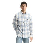 Tom Tailor - Comfort Fit Hemd mit Karomuster white light blue check - Gr. - M