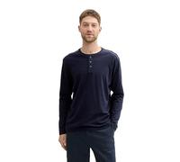 Tom Tailor Herren Henley Langarmshirt,10690 - Knitted Navy, S