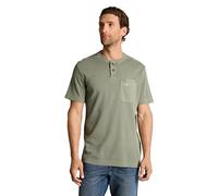 Tom Tailor - Henley T-Shirt mit Brusttasche greyish shadow olive - Gr. - L