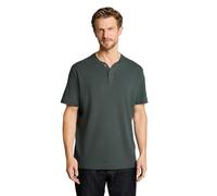 TOM TAILOR Herren Henley T-Shirt mit Waffelstruktur