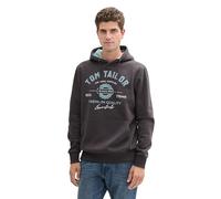 TOM TAILOR - Hoodie mit Logo Print Tarmac Grey S