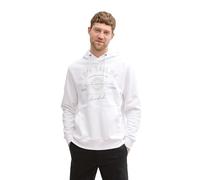 Tom Tailor Herren Hoodie mit Logo-Print,20000 - White, S