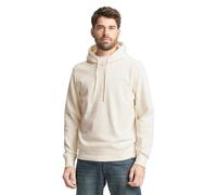 Hoodie TOM TAILOR, Herren, Gr. XXL, gardenia weiß, Sweatware, Obermaterial: 70% Baumwolle, 30% Polyester, unifarben, regular fit normal, ohne Ausschnitt, Rippbündchen, Sweatshirts Hoodie, mit Logo Sti