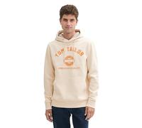 Tom Tailor Herren Hoodie Sweatshirt mit Logo-Print, 27469 - Smooth Light Sand, M