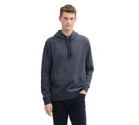 Tom Tailor Herren Hoodie Sweatshirt mit Logo-Strickerei, 19024 - Sky Captain Blue White Melange, L