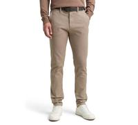 Chinohose TOM TAILOR, Herren, Gr. 36, Länge 32, beige braun zig zag structure, Obermaterial: 97% Baumwolle, 3% Elasthan, casual, slim fit lang, Hosen, mit dezenter Struktur (31310916-36) beige braun z