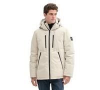 TOM TAILOR Herren Hybrid Jacke mit Abnehmbarer Kapuze,26199 - beige Alfalfa, M