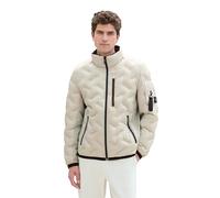 TOM TAILOR Herren Hybrid Jacke mit Kapuze im Stehkragen,26199 - beige Alfalfa, XXL