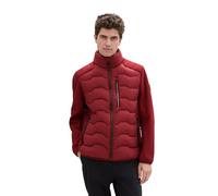 TOM TAILOR Herren Hybrid Jacke mit Stehkragen,13721 - Burgundy Dark red, L
