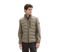 TOM TAILOR Herren Hybrid Jacke mit Stehkragen,32097 - Smokey Olive Green, XL