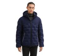 Tom Tailor Herren Hybrid Pufferjacke mit Abnehmbarer Kapuze,10668 - Sky Captain Blue, XL
