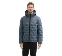 Tom Tailor Herren Hybrid Pufferjacke mit Abnehmbarer Kapuze,27604 - Stormy Blue, XXL