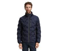 Tom Tailor Regular Fit Steppjacke mit verstaubarer Kapuze im Kragen in Dunkelblau, Größe S