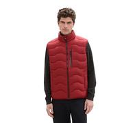 TOM TAILOR Herren Hybrid Steppweste mit Stehkragen,13721 - Burgundy Dark red, XXL