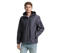 Softshelljacke TOM TAILOR, Herren, Gr. L, blau softshell melange, Softshell, Obermaterial: 100% Polyester. Futter: 100% Polyester, meliert, casual, regular fit taillenbedeckt, Langarm elastischer Bund