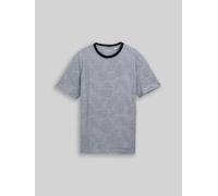 Tom Tailor - Jacquard T-Shirt mit Muster navy leaf jacquard design - Gr. - XXXL