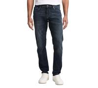 Tapered-fit-Jeans TOM TAILOR, Herren, Gr. 32, Länge 32, blau (blau schwarz32), Denim/Jeans, Obermaterial: 78% Baumwolle, 20% Polyester, 2% Elasthan, unifarben, casual, regular fit knöchellang, Jeans (