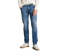 Straight-Jeans TOM TAILOR, Herren, Gr. 38, Länge 32, mid stone, Denim/Jeans, Obermaterial: 92% Baumwolle, 6% Polyester, 2% Elasthan, straight fit knöchellang, Jeans Straight-Jeans, im Five-Pocket Styl