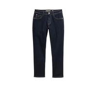 Slim-fit-Jeans TOM TAILOR, Damen, Gr. 38, Länge 34, blau (rinsed blau denim34), Denim/Jeans, Obermaterial: 92% Baumwolle, 6% Polyester, 2% Elasthan, unifarben, slim fit knöchellang, Jeans Slim-fit-Jea