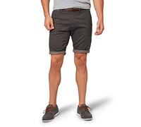 TOM TAILOR Herren Josh Regular Slim Chino Shorts mit Gürtel 1007868, 15906 - Grey Houndstooth Design, 32