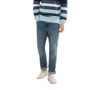 Slim-fit-Jeans TOM TAILOR "Josh", Herren, Gr. 38, Länge 34, blau (clean mid stone blau denim), Denim/Jeans, Obermaterial: 98% Baumwolle, 2% Elasthan, unifarben, casual, slim fit knöchellang, Jeans, im