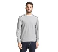 Tom Tailor Herren Sweatshirt mit Logo-Badge Offwhite Navy Stripe Structure Größe L