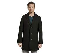 TOM TAILOR Herren Klassischer Wollmantel 1020691, 29999 - Black, M