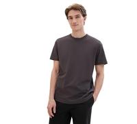TOM TAILOR Herren Klassisches T-Shirt mit Piqué-Struktur, Tarmac Grey, L