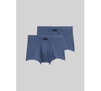 Boxershorts TOM TAILOR "Alaska", Herren, Gr. 5M, blau (blau, mittel, streifen), Single Jersey, Obermaterial: 81% Polyamid, 13% Elasthan, 6% Polyester, gestreift, bequem, Unterhosen, bequem, weich, eng