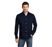 Tom Tailor Herren Langarm Hemd FITTED PRINTED STRETCH SHIRT - Slim Fit